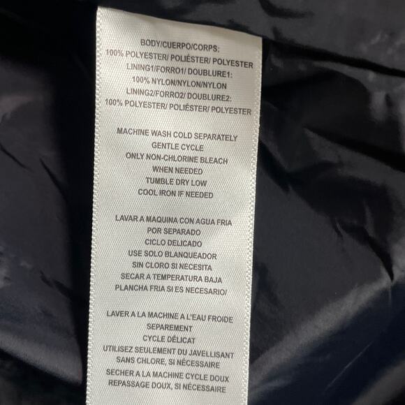 Calvin Klein Women's Hooded Side-Snap rain Jacket Black XL - Picture 9 of 11